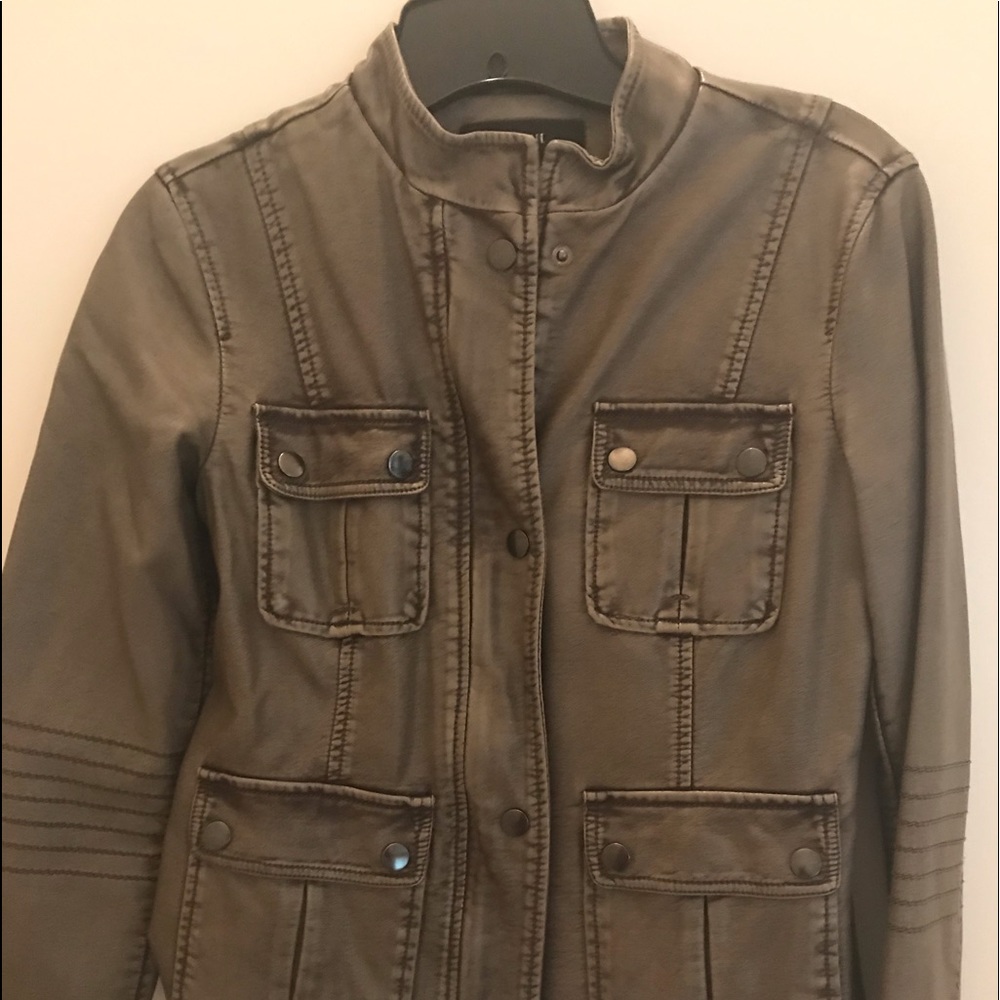 Alfani distressed leather jacket